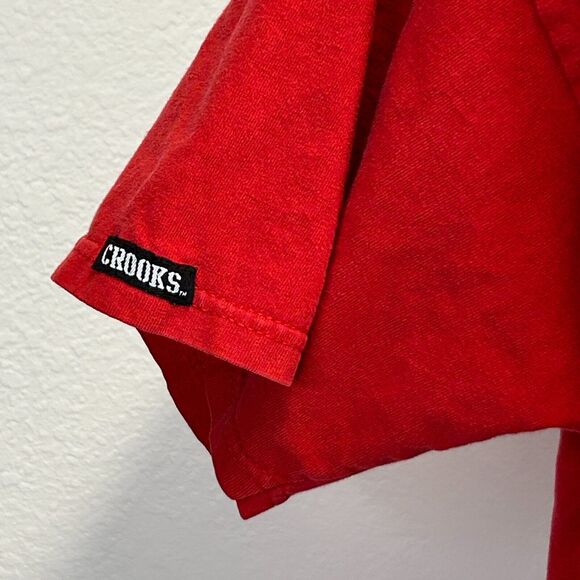 Vintage Crooks and Castles T Shirt Original Crew 2002 Los Angeles Red L Large - Picture 7 of 12